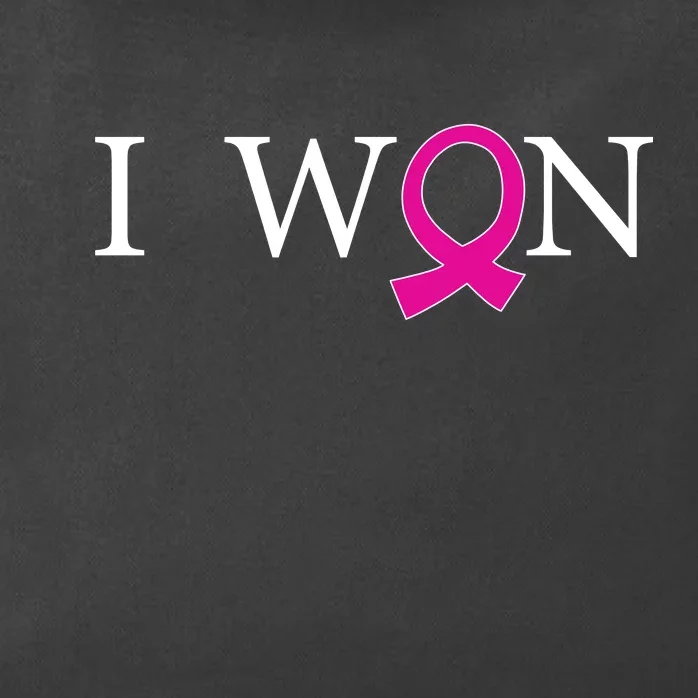 I Won Defeat Breast Cancer Survivor Zip Tote Bag