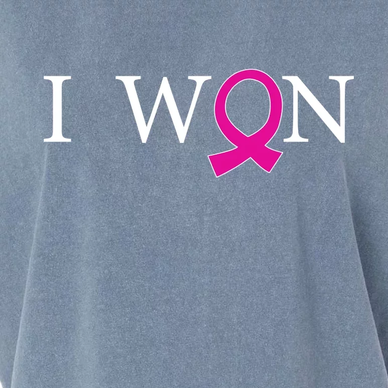 I Won Defeat Breast Cancer Survivor Garment-Dyed Women's Muscle Tee