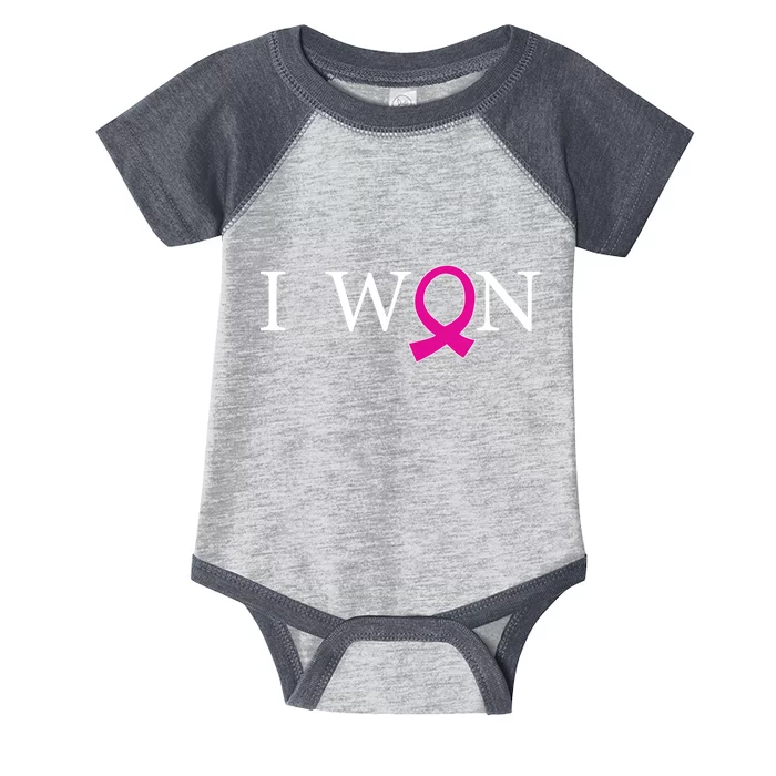 I Won Defeat Breast Cancer Survivor Infant Baby Jersey Bodysuit