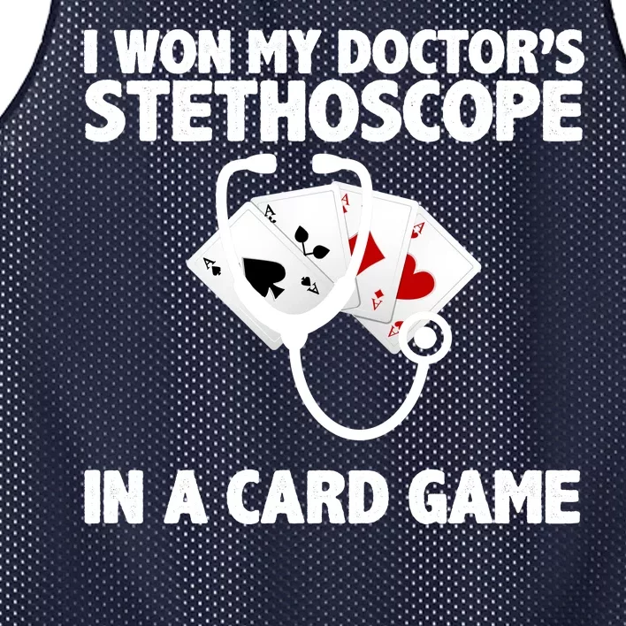 I Won My Doctor's Stethoscope Card Game Mesh Reversible Basketball Jersey Tank