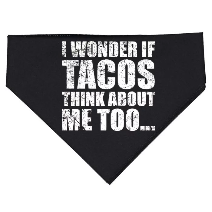 I Wonder if Tacos Think About Me Too USA-Made Doggie Bandana