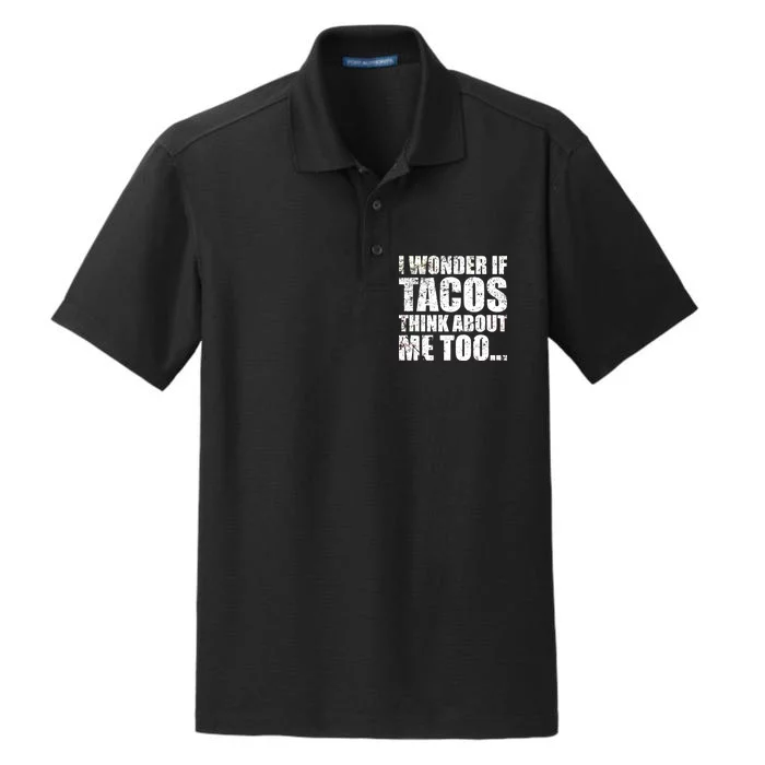 I Wonder if Tacos Think About Me Too Dry Zone Grid Performance Polo