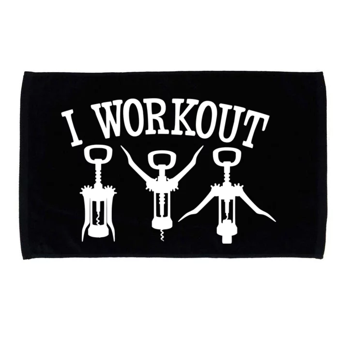 I Work Out Funny Bottle Opener Microfiber Hand Towel