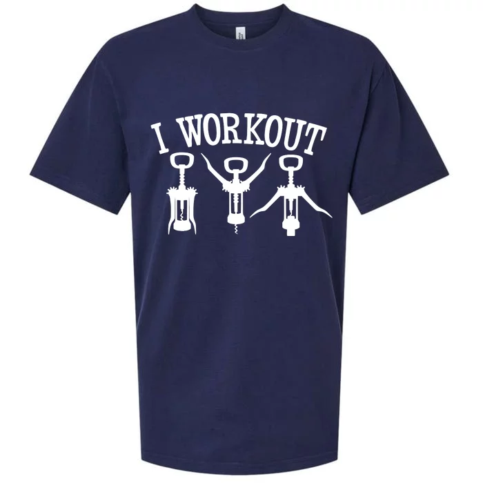 I Work Out Funny Bottle Opener Sueded Cloud Jersey T-Shirt