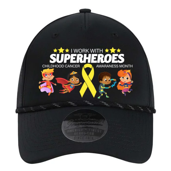 I Work With Superheroes Childhood Cancer Awareness Performance The Dyno Cap