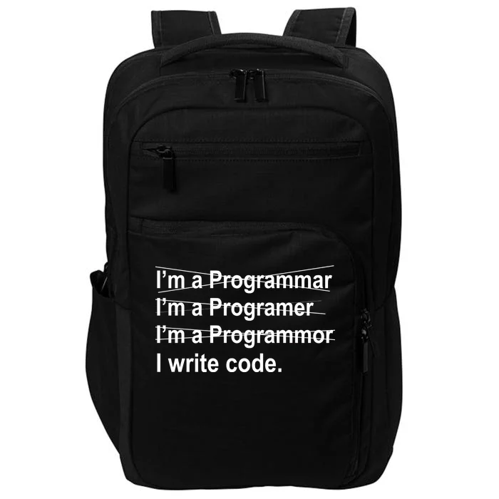 I Write Code Impact Tech Backpack