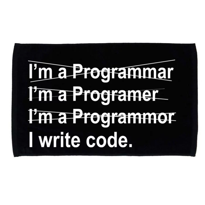 I Write Code Microfiber Hand Towel