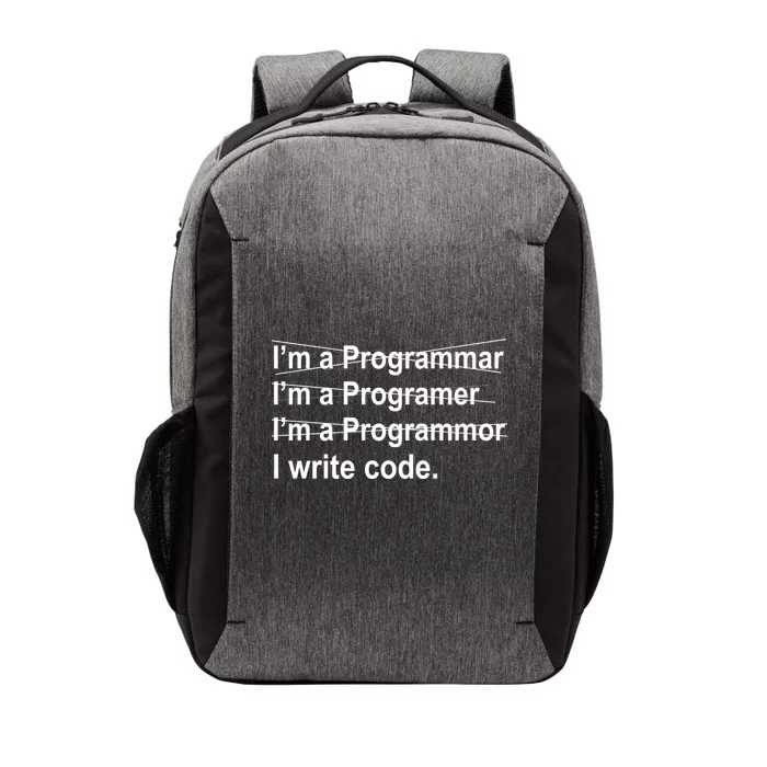 I Write Code Vector Backpack