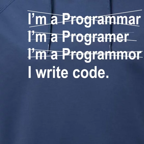 I Write Code Performance Fleece Hoodie