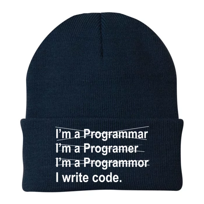 I Write Code Knit Cap Winter Beanie