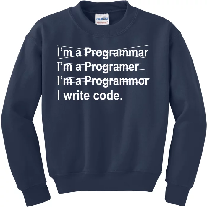 I Write Code Kids Sweatshirt