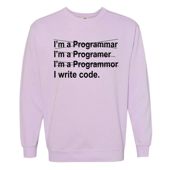 I Write Code Garment-Dyed Sweatshirt