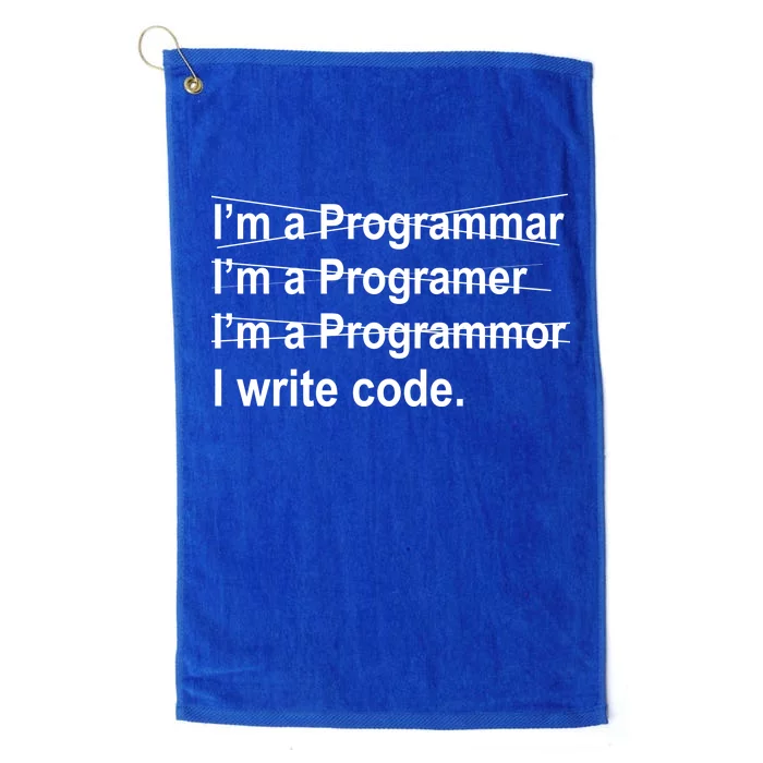 I Write Code Platinum Collection Golf Towel