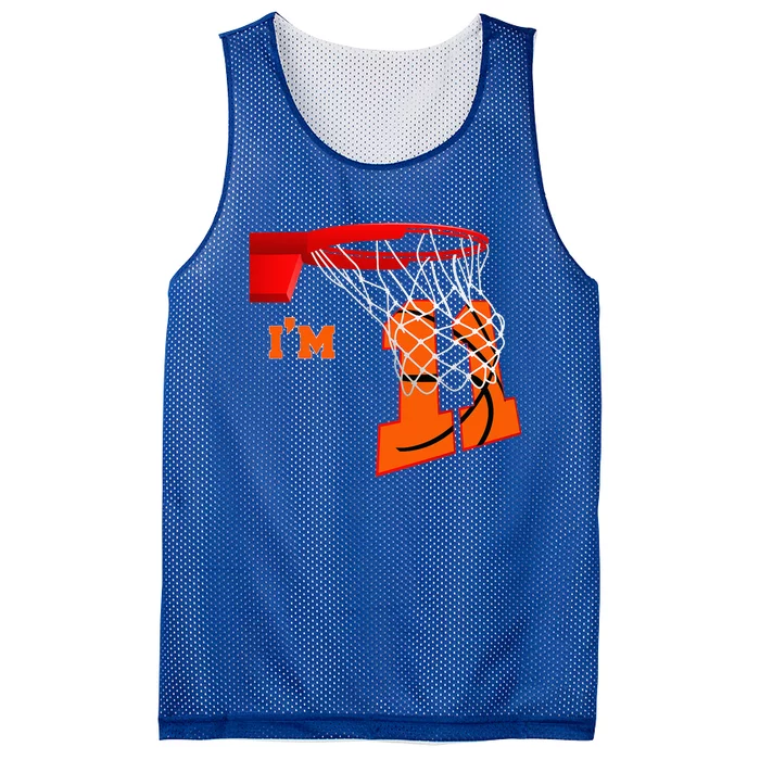 I'm 11 Basketball Birthday Boy And Girl 11 Year Old Birthday Mesh Reversible Basketball Jersey Tank