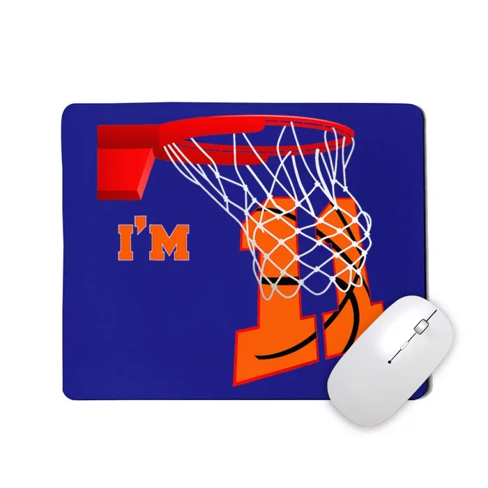 I'm 11 Basketball Birthday Boy And Girl 11 Year Old Birthday Mousepad