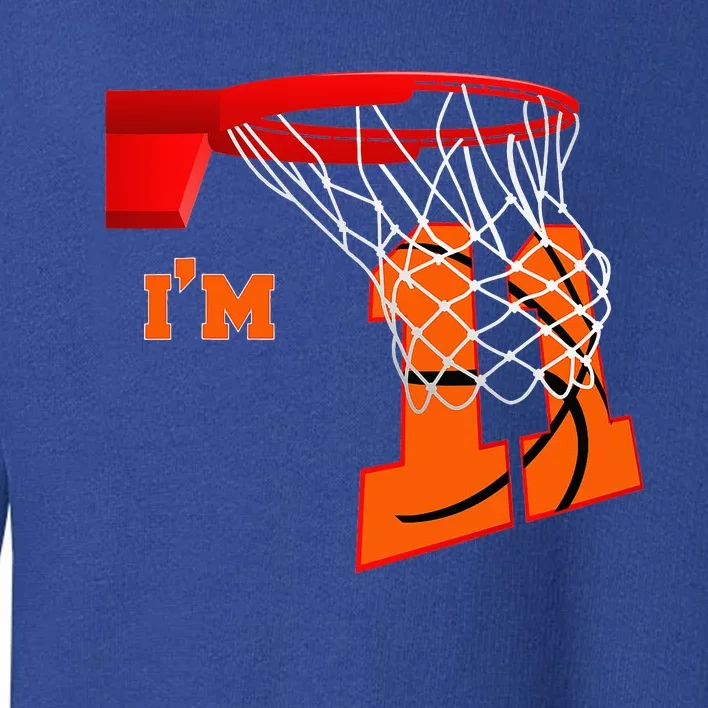 I'm 11 Basketball Birthday Boy And Girl 11 Year Old Birthday Toddler Sweatshirt