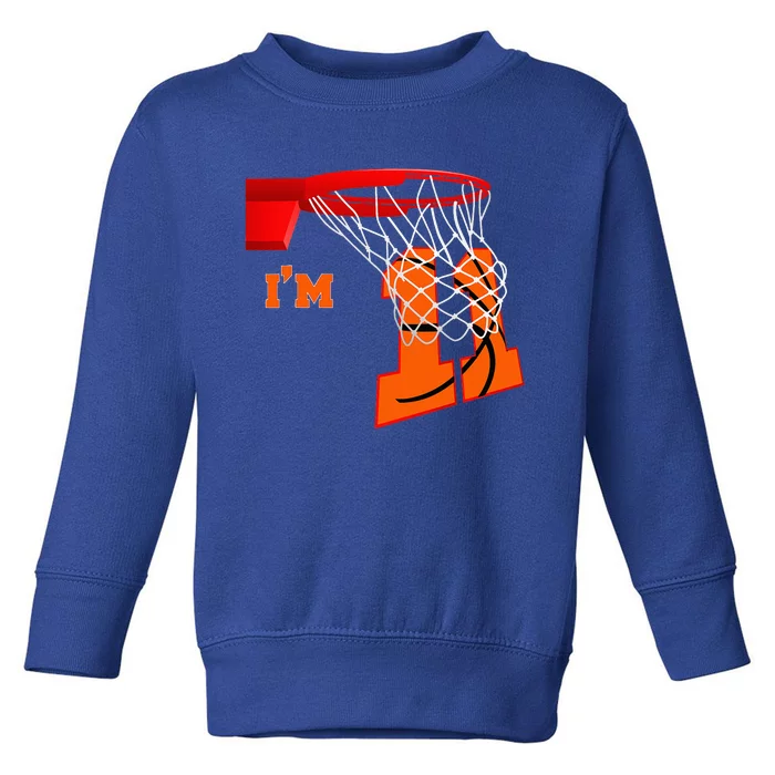 I'm 11 Basketball Birthday Boy And Girl 11 Year Old Birthday Toddler Sweatshirt