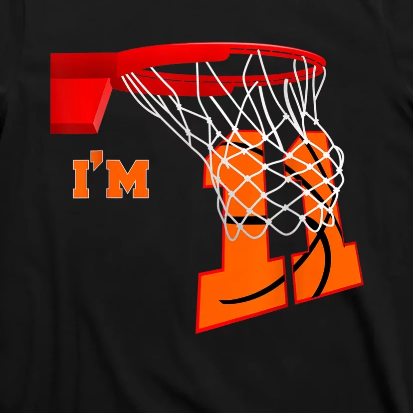 I'm 11 Basketball Birthday Boy And Girl 11 Year Old Birthday T-Shirt