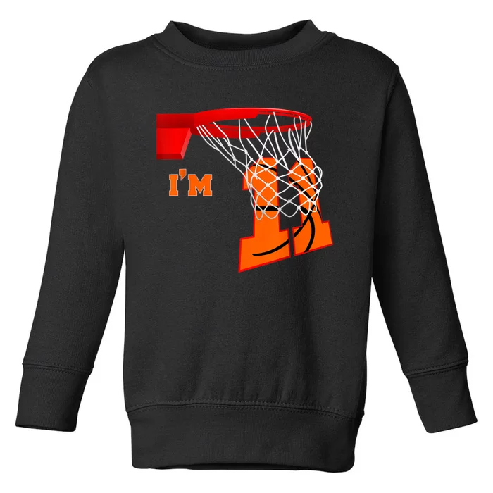 I'm 11 Basketball Birthday Boy And Girl 11 Year Old Birthday Toddler Sweatshirt