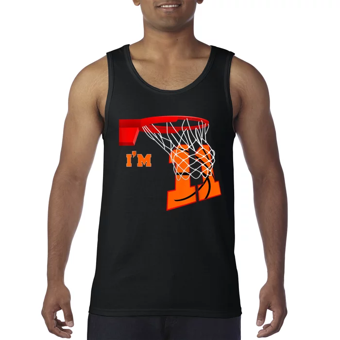 I'm 11 Basketball Birthday Boy And Girl 11 Year Old Birthday Tank Top