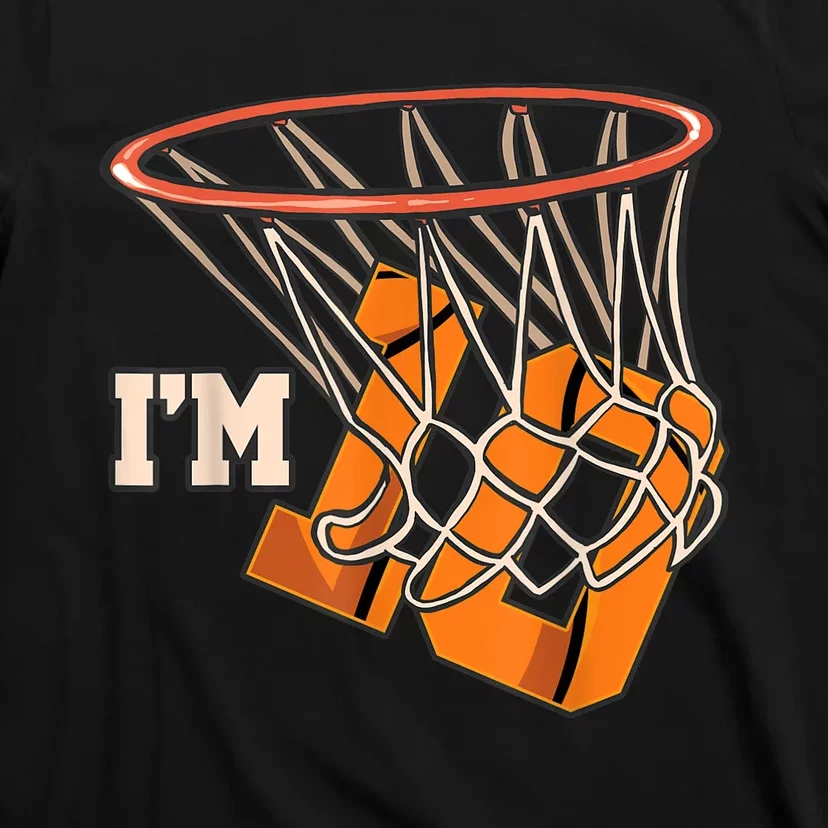 I'm 10 Basketball Theme Birthday Party Celebration 10th T-Shirt