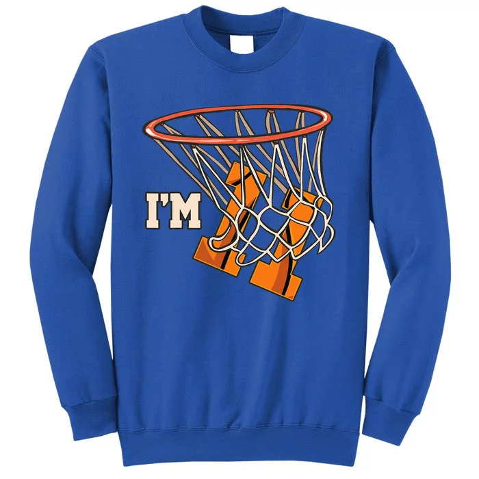 I'm 11 Basketball Theme Birthday Party Celebration 11th Tall Sweatshirt