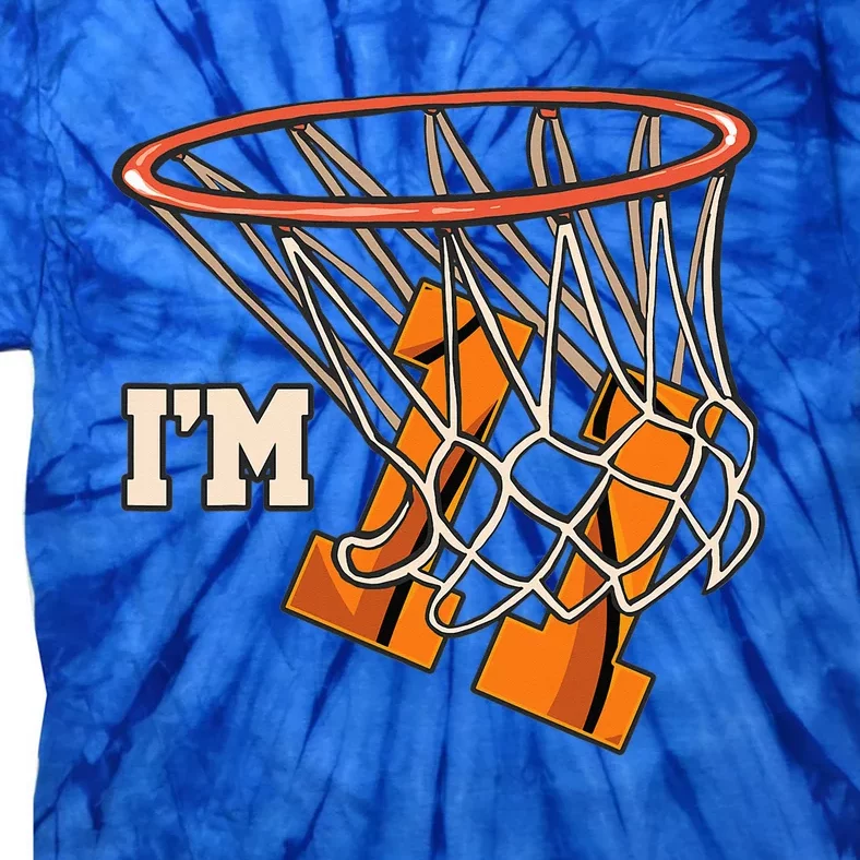 I'm 11 Basketball Theme Birthday Party Celebration 11th Tie-Dye T-Shirt