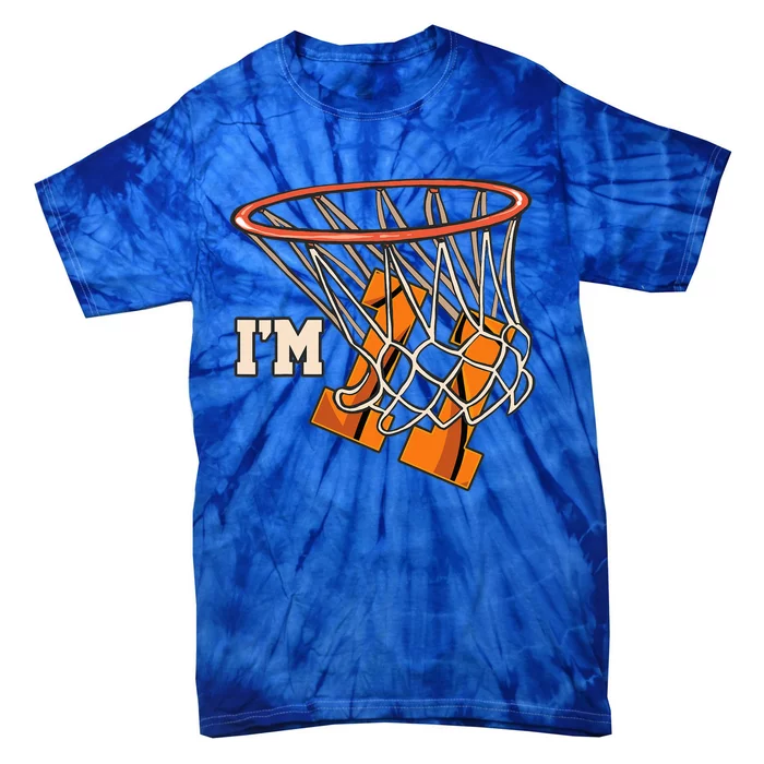 I'm 11 Basketball Theme Birthday Party Celebration 11th Tie-Dye T-Shirt