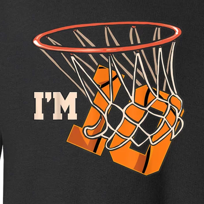 I'm 10 Basketball Theme Birthday Party Celebration 10th Toddler Sweatshirt