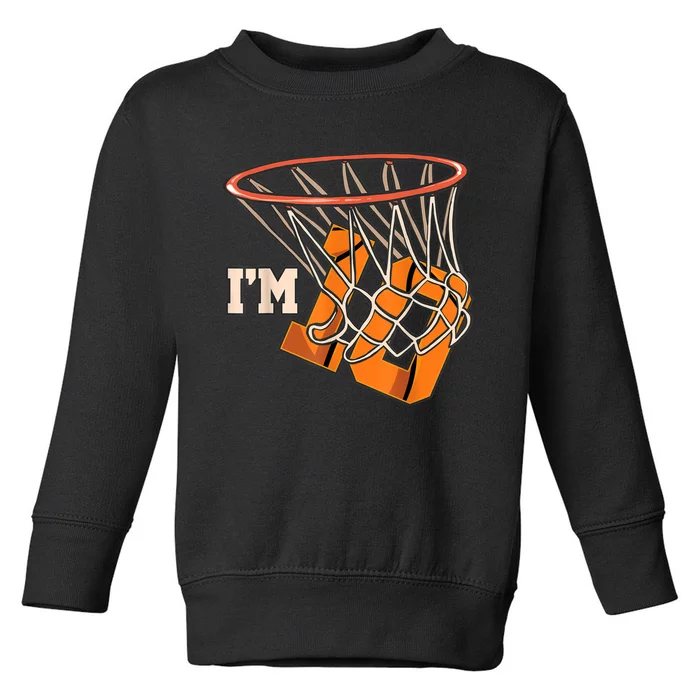 I'm 10 Basketball Theme Birthday Party Celebration 10th Toddler Sweatshirt