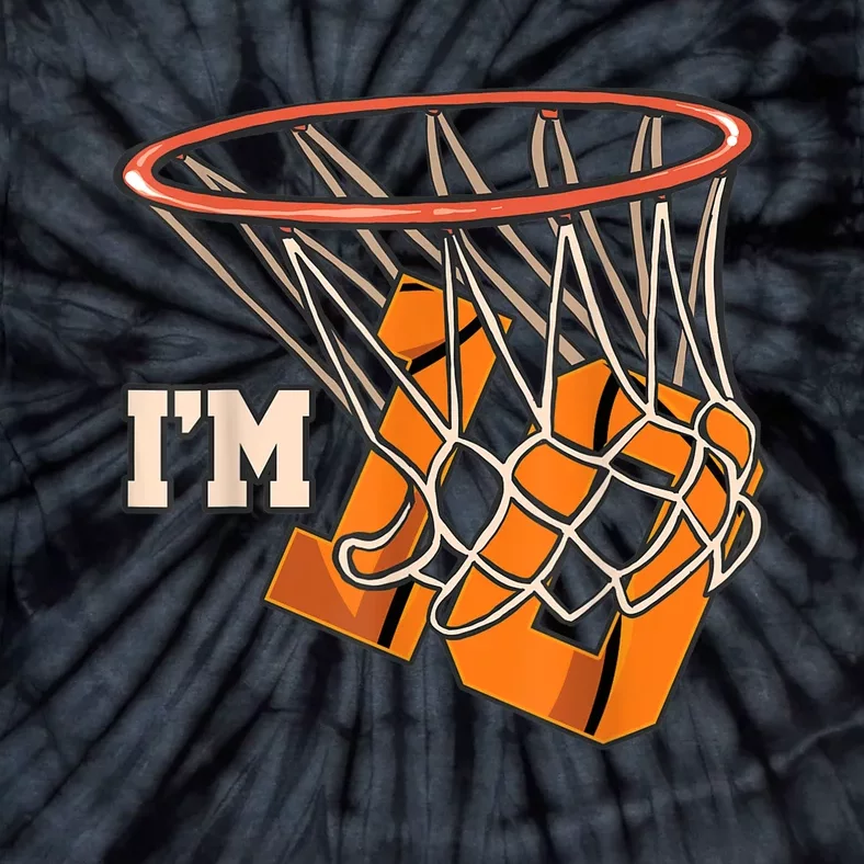 I'm 10 Basketball Theme Birthday Party Celebration 10th Tie-Dye T-Shirt