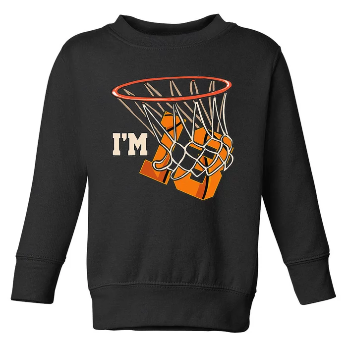 I'm 13 Basketball Theme Birthday Party Celebration 13th Toddler Sweatshirt