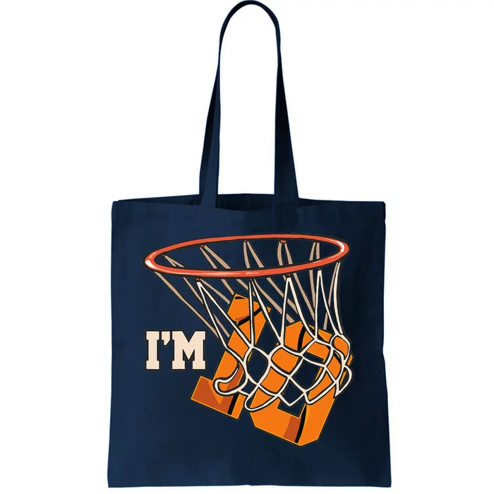 IM 10 Basketball Theme Birthday Party Celebration 10th Tote Bag