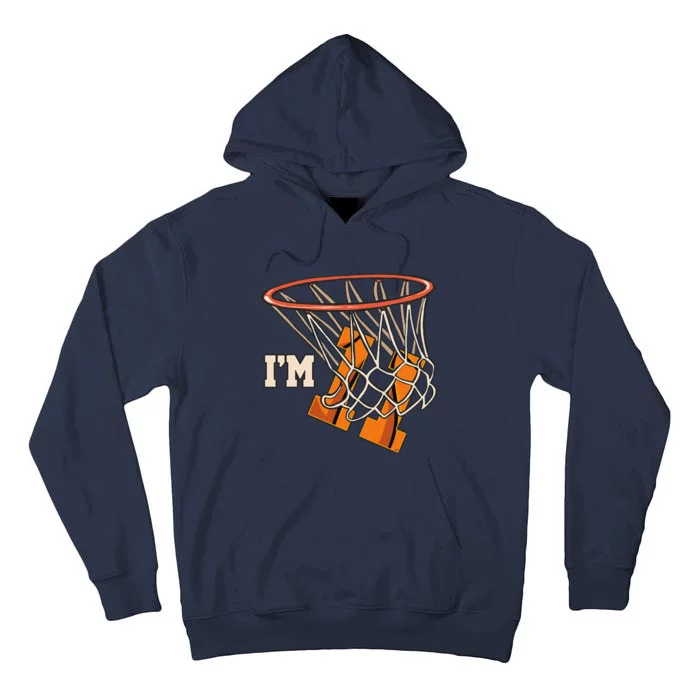 IM 11 Basketball Theme Birthday Party Celebration 11th Tall Hoodie