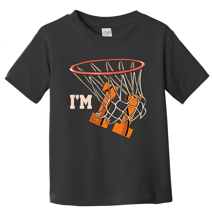 I'm 11 Basketball Theme Birthday Party Celebration 11th Toddler T-Shirt