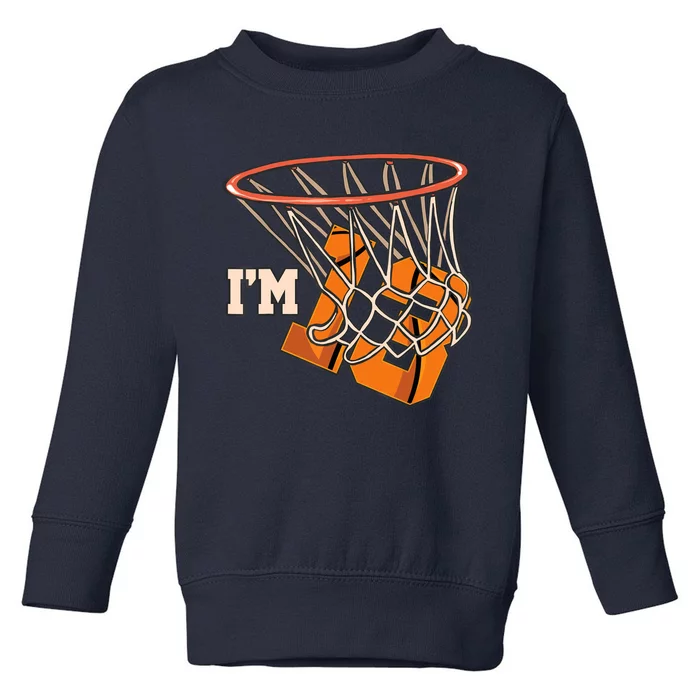 I'm 13 Basketball Theme Birthday Party Celebration 13th Toddler Sweatshirt