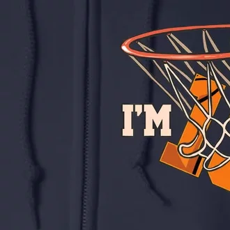 I'm 13 Basketball Theme Birthday Party Celebration 13th Full Zip Hoodie