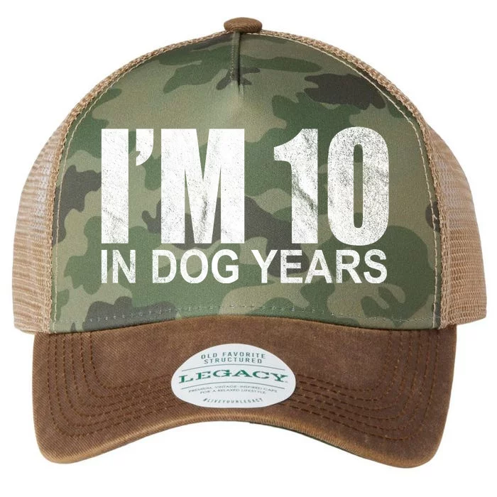 Im 10 In Dog Years Funny Birthday Legacy Tie Dye Trucker Hat