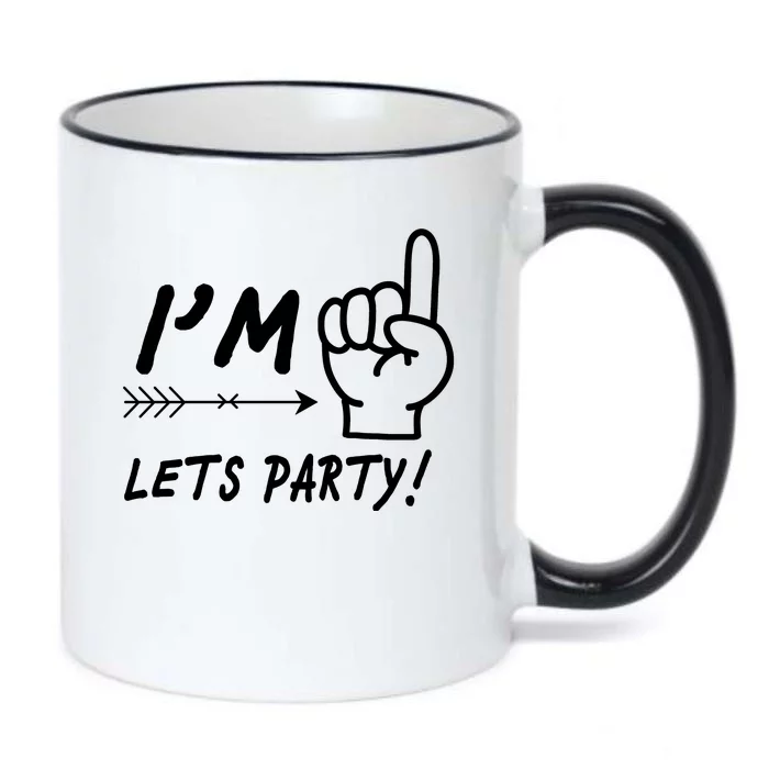 I'm 1 Lets Party! Black Color Changing Mug