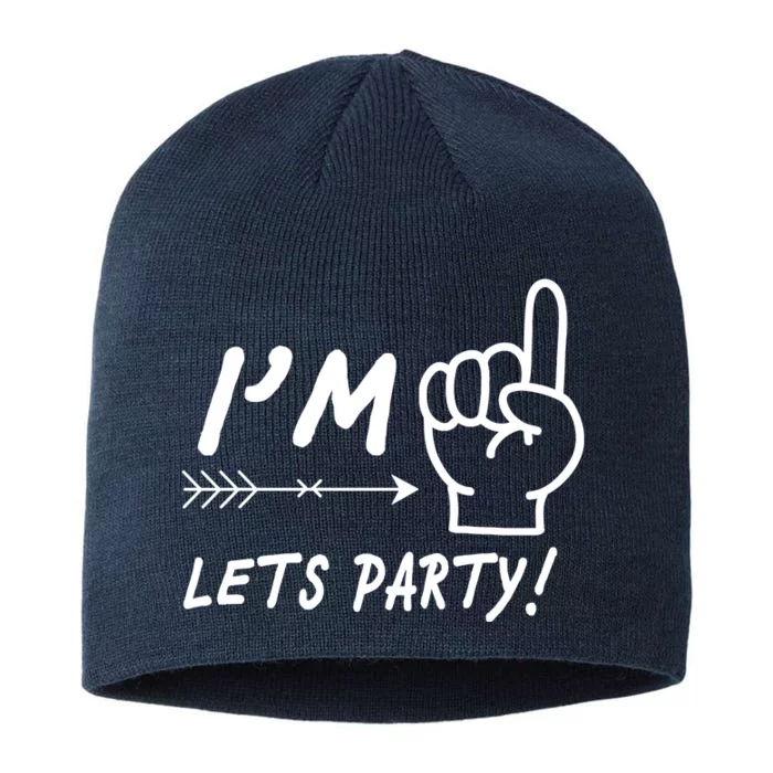 I'm 1 Lets Party! 8 1/2in Sustainable Knit Beanie