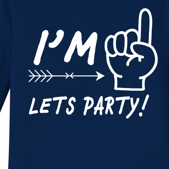 I'm 1 Lets Party! Baby Long Sleeve Bodysuit