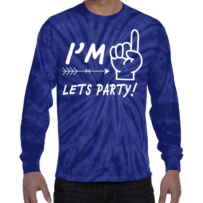 I'm 1 Lets Party! Tie-Dye Long Sleeve Shirt