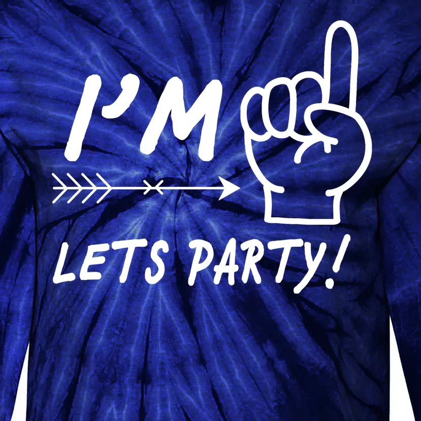 I'm 1 Lets Party! Tie-Dye Long Sleeve Shirt