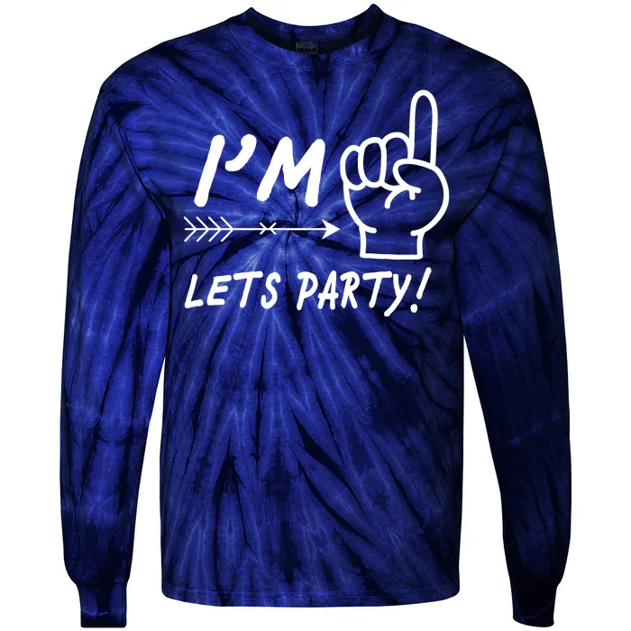 I'm 1 Lets Party! Tie-Dye Long Sleeve Shirt