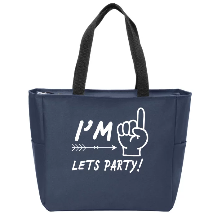 I'm 1 Lets Party! Zip Tote Bag