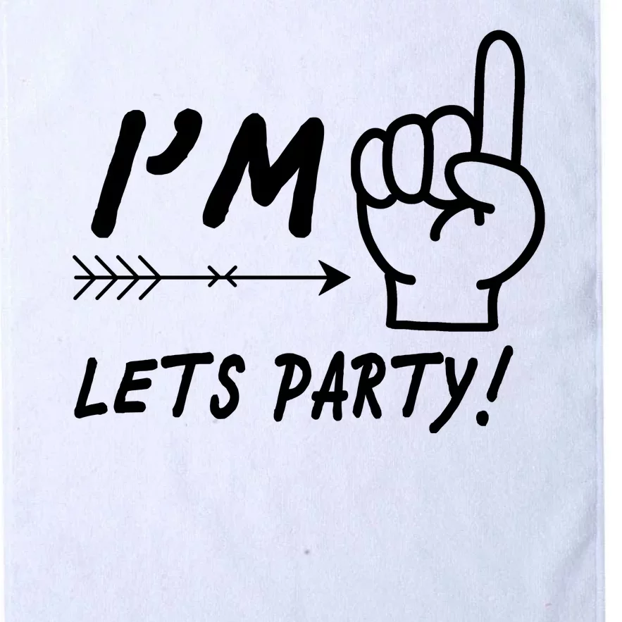 I'm 1 Lets Party! Platinum Collection Golf Towel