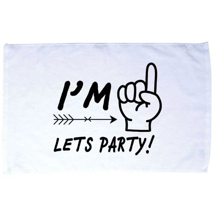 I'm 1 Lets Party! Microfiber Hand Towel