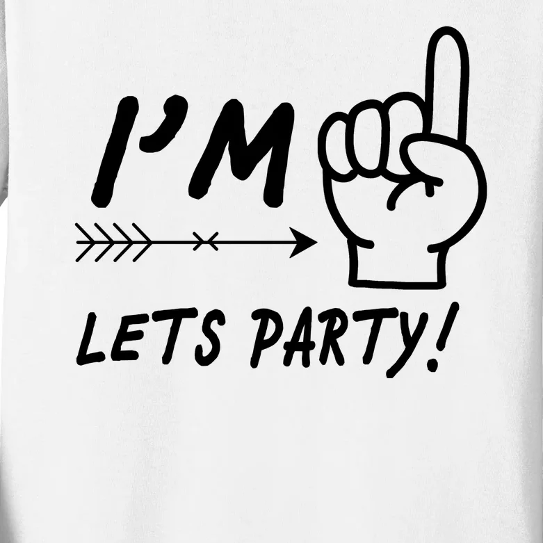 I'm 1 Lets Party! Kids Long Sleeve Shirt