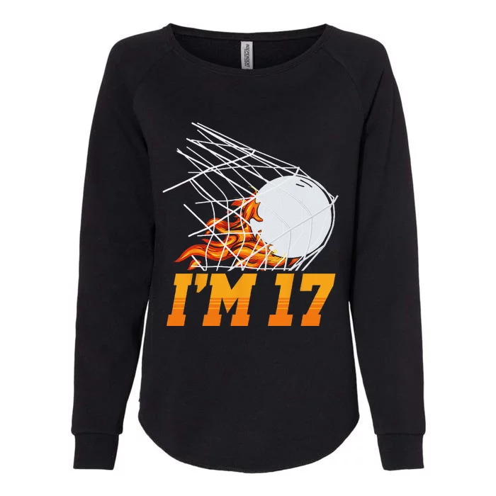 Im 17 Lacrosse Net Sports Playern 17th Birthday Womens California Wash Sweatshirt