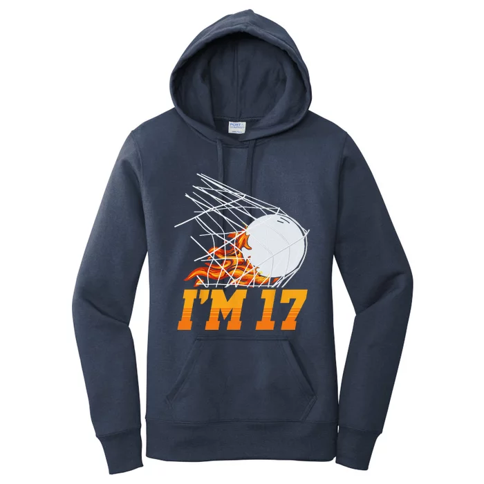 Im 17 Lacrosse Net Sports Playern 17th Birthday Women's Pullover Hoodie